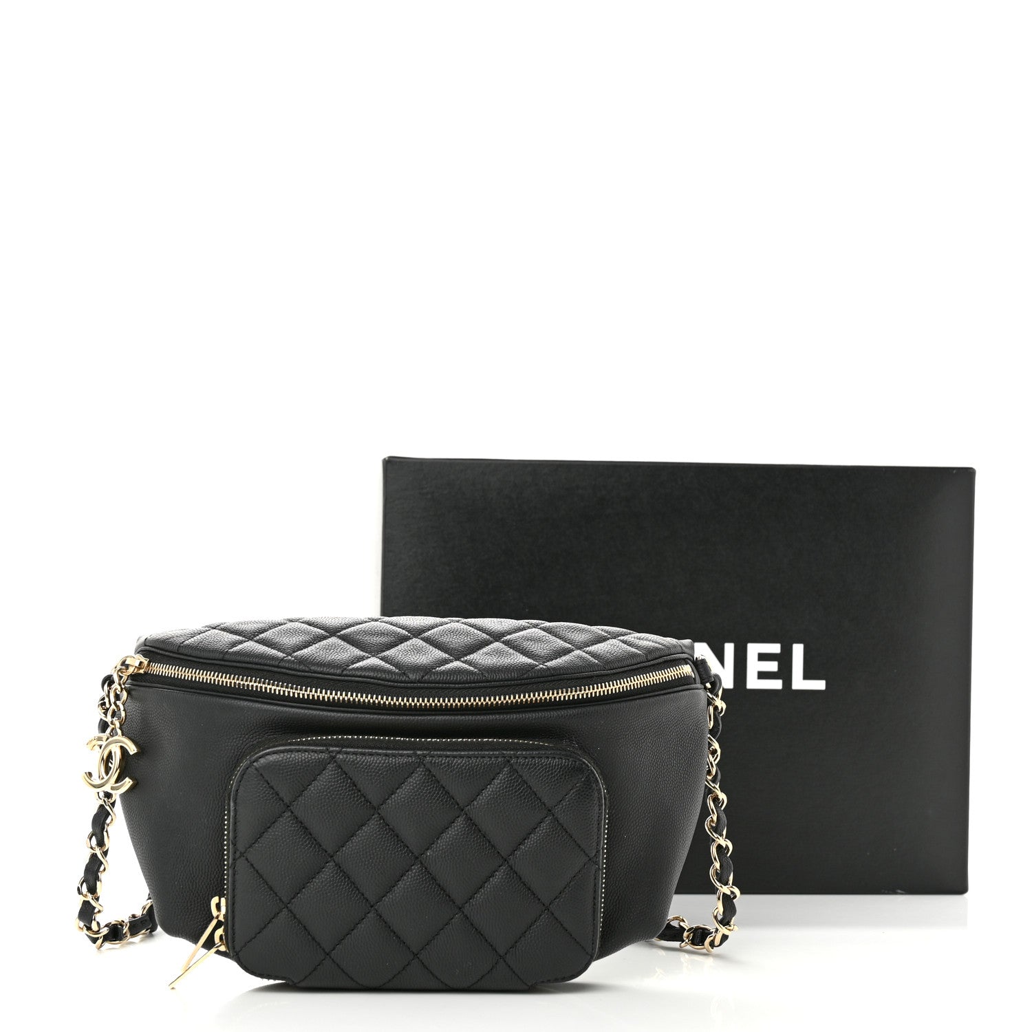 Chanel Caviar Quilted Business Affinity Waist Belt Bag Black 11 of 11