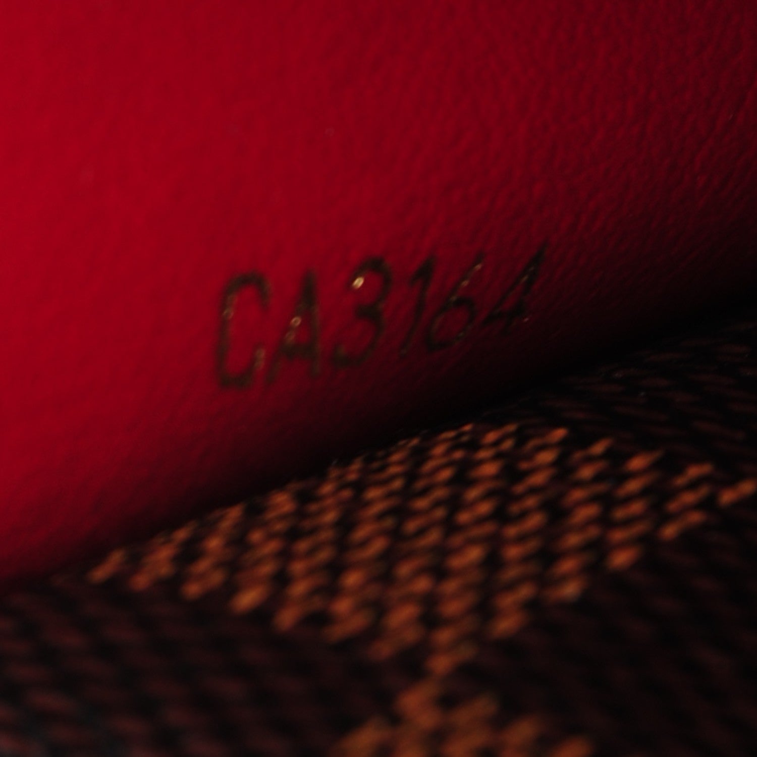 Louis Vuitton Damier Ebene Emilie Wallet Red 7 of 7