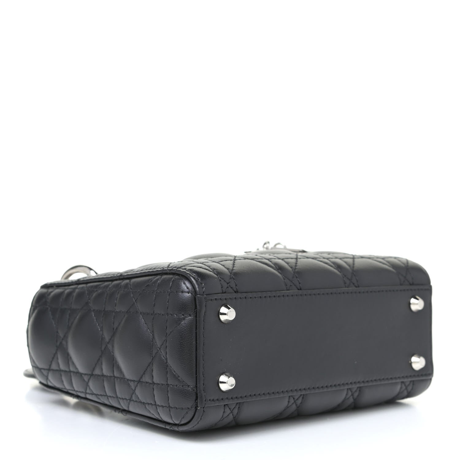 Christian Dior Lambskin Cannage Mini Lady Dior Black 3 of 4