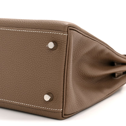 Hermes Togo Kelly Retourne 28 Etoupe 10 of 13