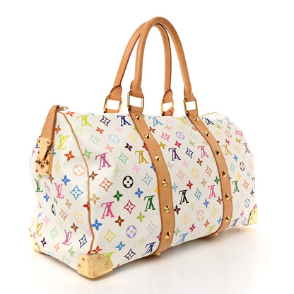 Louis Vuitton Monogram Multicolor Keepall 45 White 2 of 17
