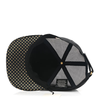 Gucci X SEGA Calfskin GUCCY Stars Baseball Hat M Black Gold 7 of 9
