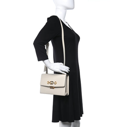 Gucci Grained Calfskin Small Zumi Shoulder Bag Mystic White Mystic White 2 of 10