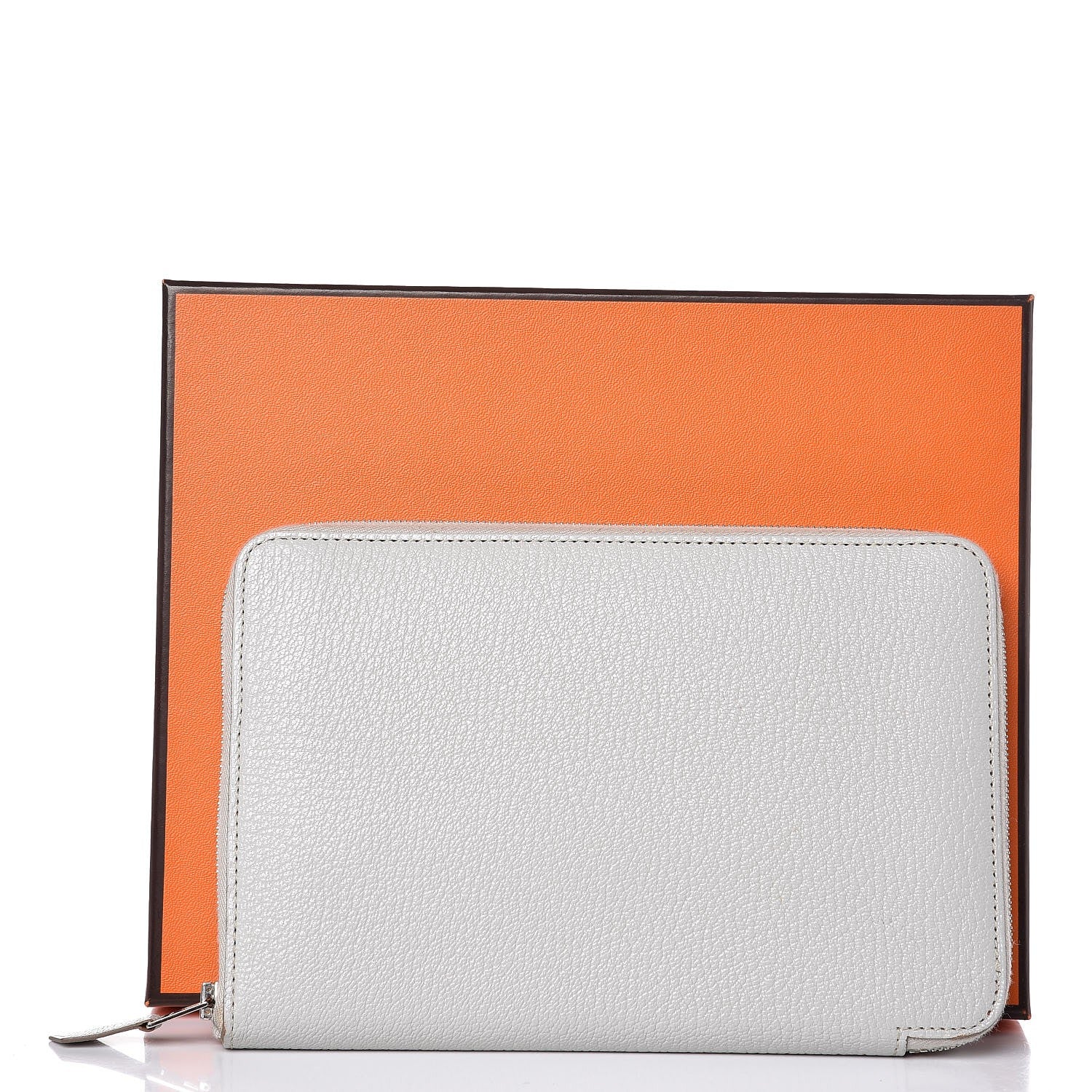 Hermes Chevre Mysore Azap GM Combined Wallet Gris Pale 11 of 11