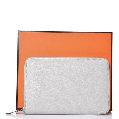 Hermes Chevre Mysore Azap GM Combined Wallet Gris Pale 11 of 11