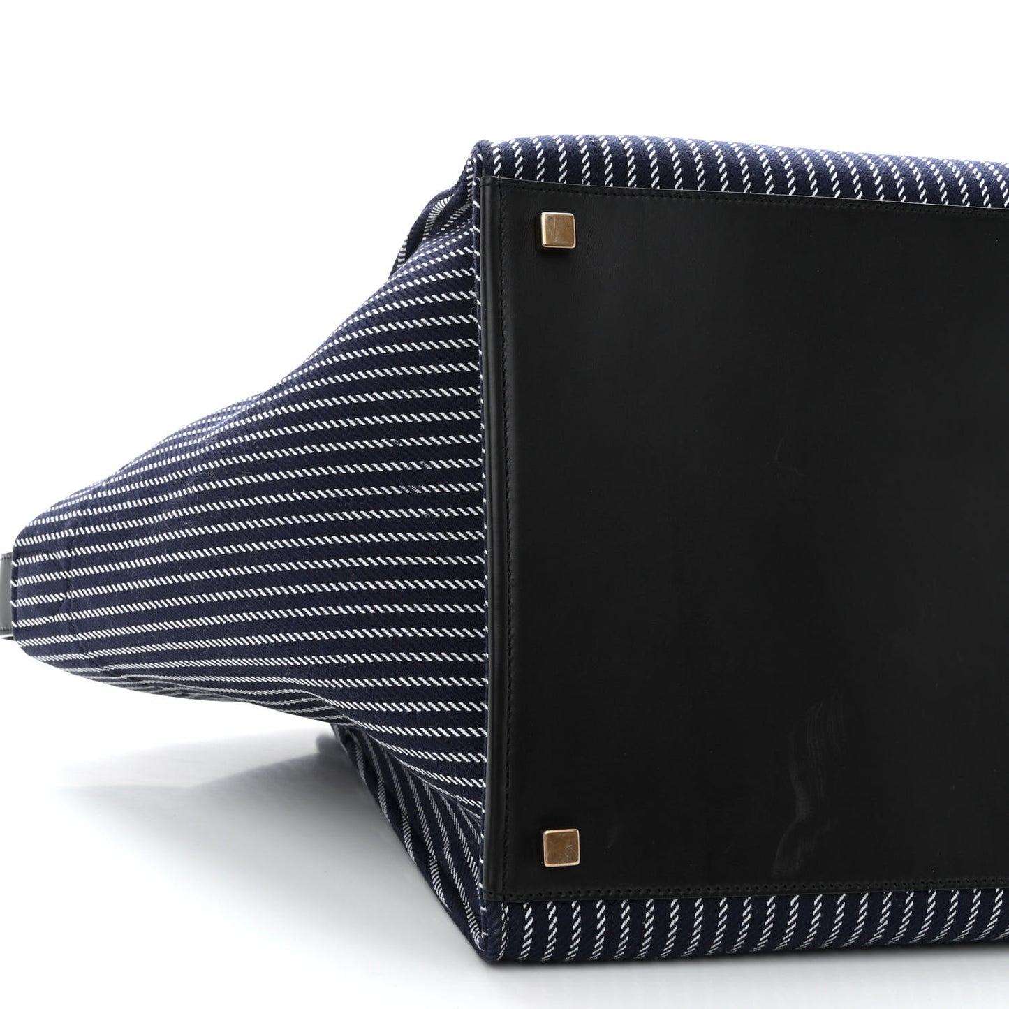 Cotton Canvas Striped Medium Phantom Luggage Navy White