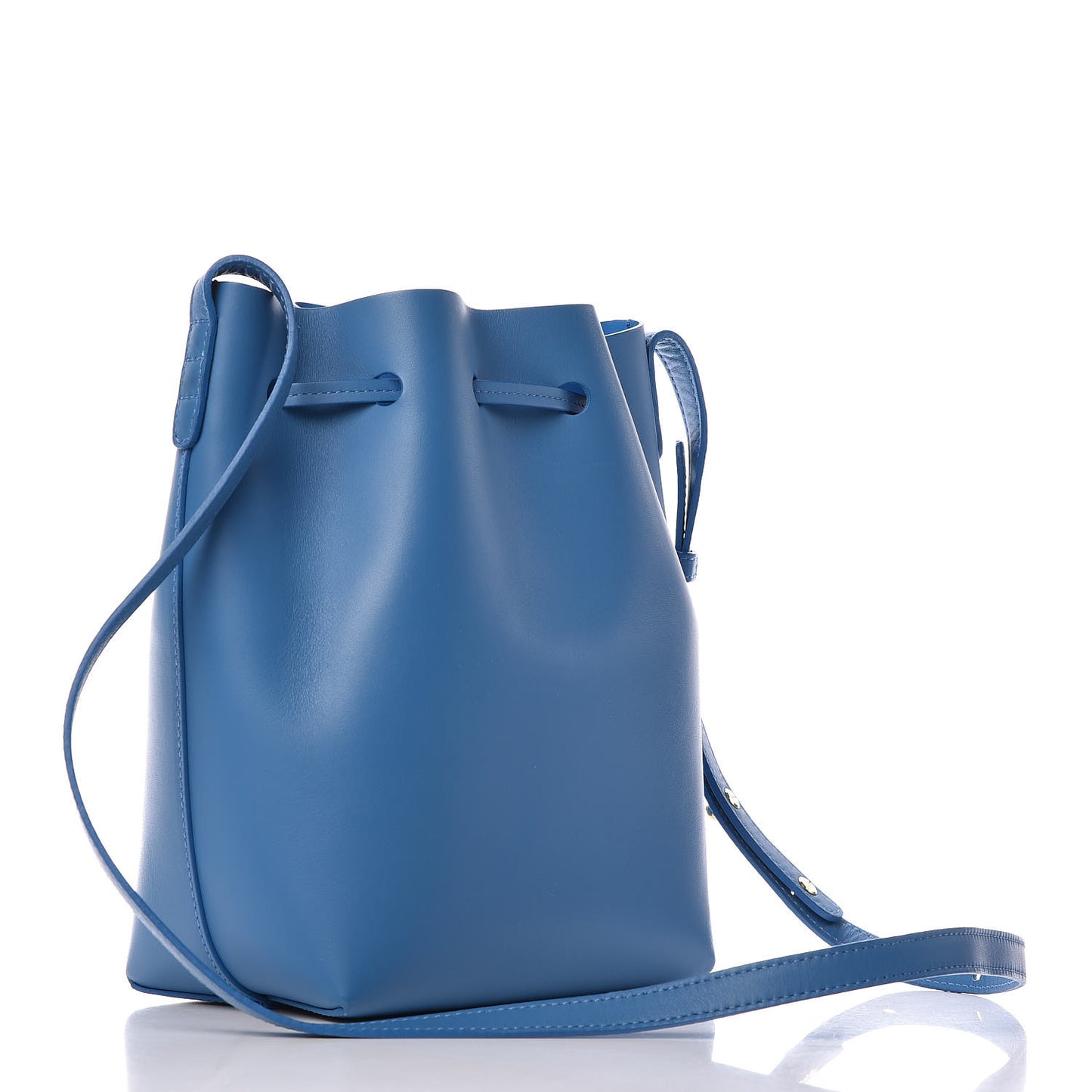 Calfskin Mini Bucket Bag Sea Blue