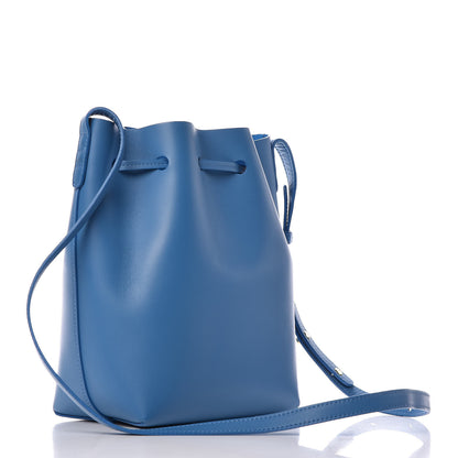 Mansur Gavriel Calfskin Mini Bucket Bag Sea Blue 3 of 9