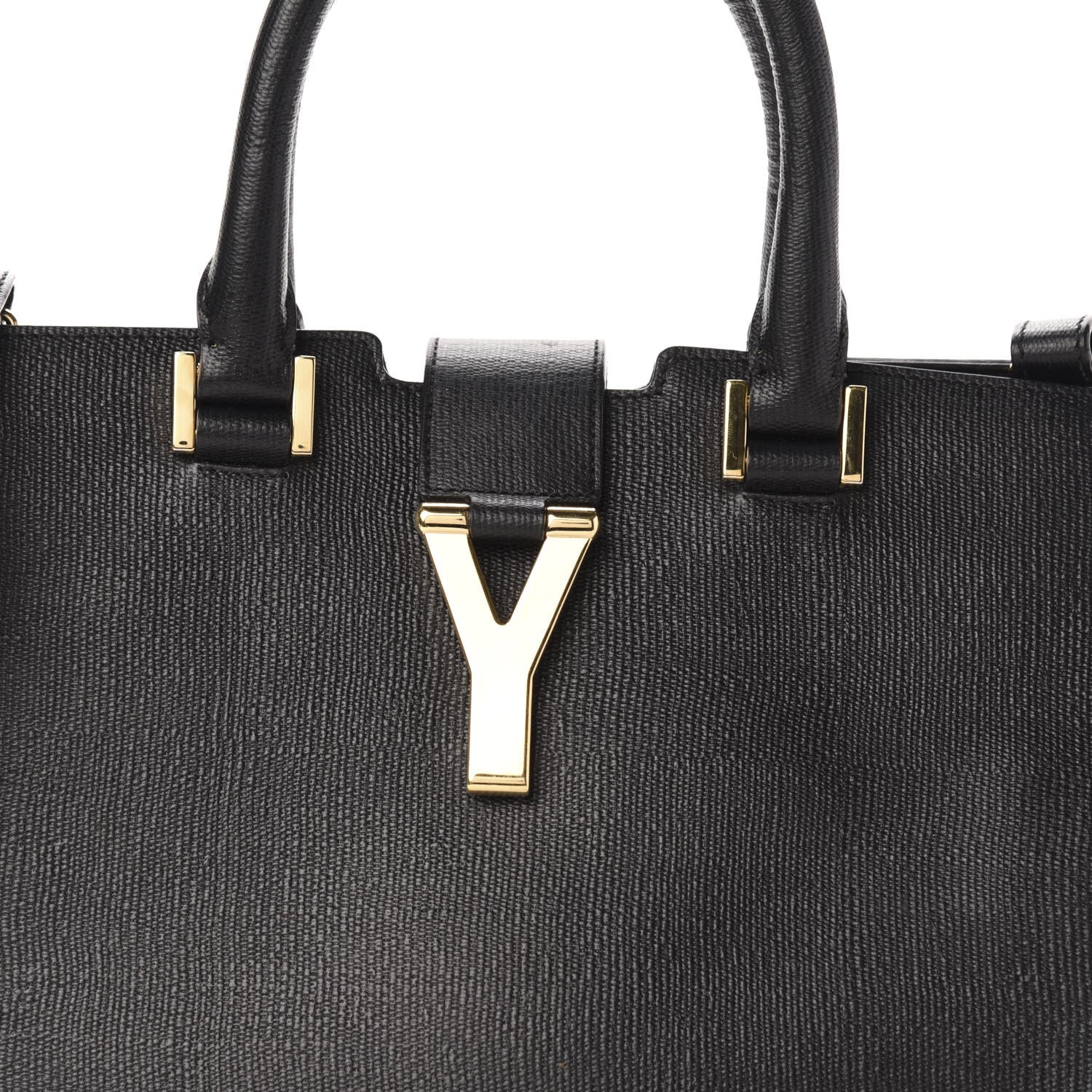 Saint Laurent Textured Calfskin Small Classic Y Cabas Black 16 of 16