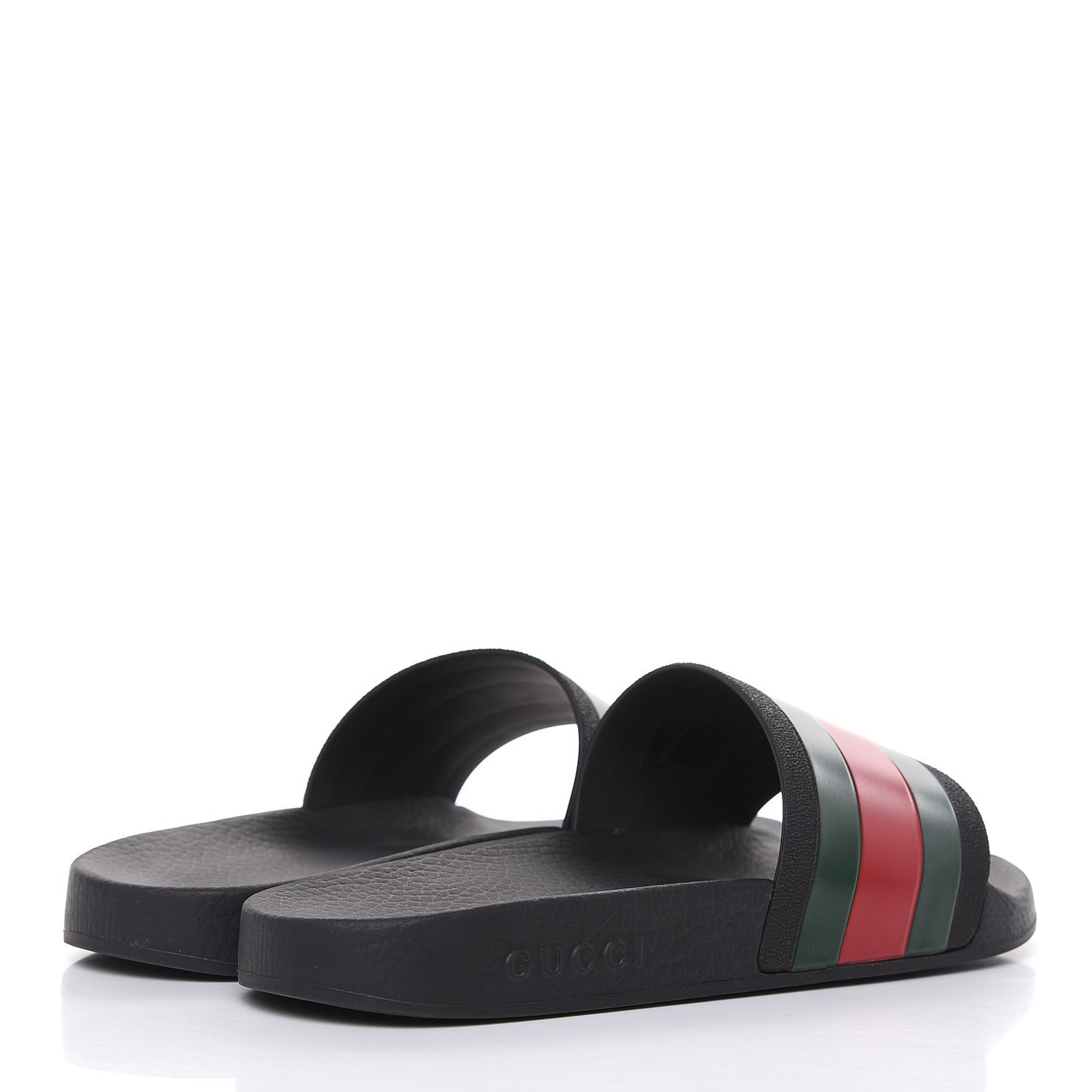 Rubber Web Mens Pool Slide Sandals 8 Black Green Red