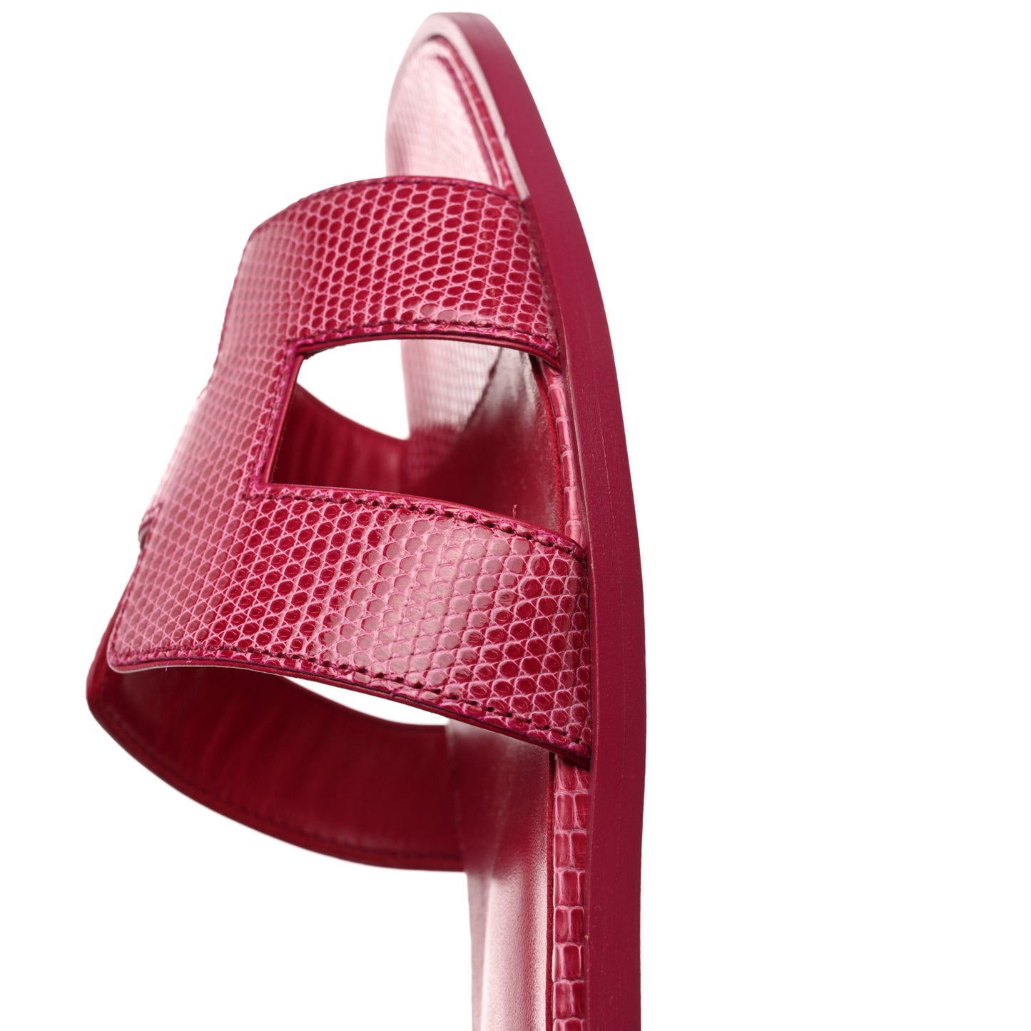 Lizard Oran Sandals 37.5 Fuchsia
