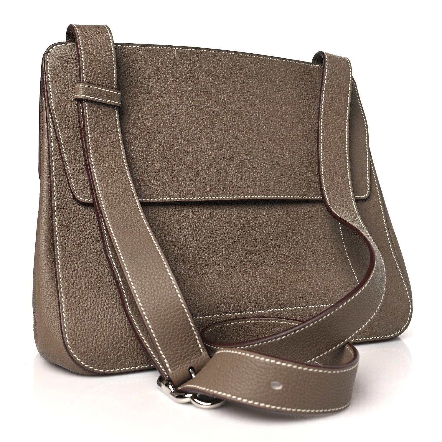 Hermes Togo Mali-Selle PM Messenger Bag Etoupe 3 of 10