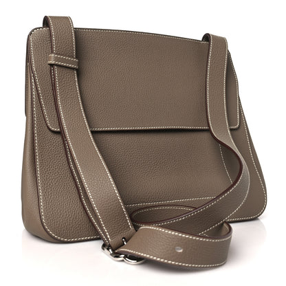 Hermes Togo Mali-Selle PM Messenger Bag Etoupe 3 of 10