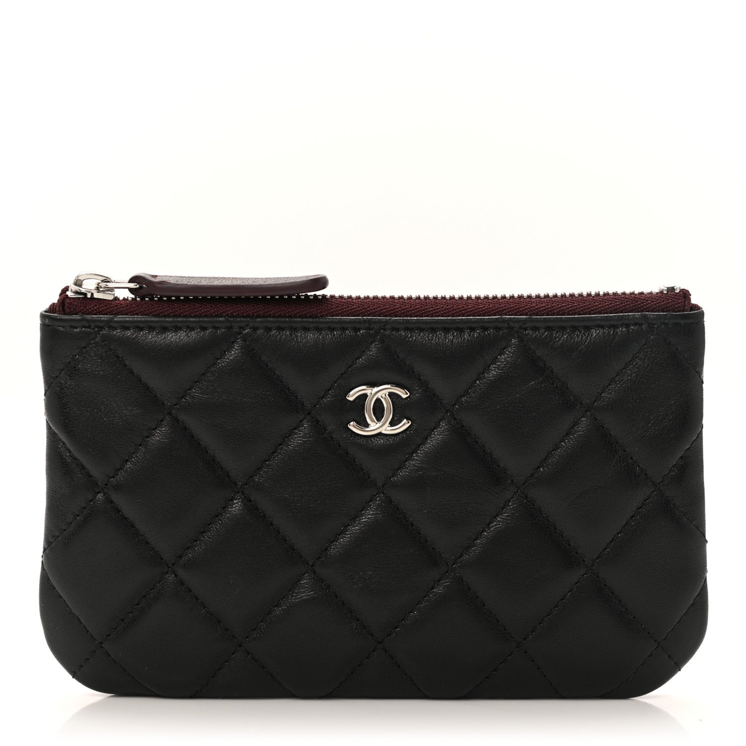 Chanel Lambskin Quilted Small Cosmetic Case Black 1 of 8