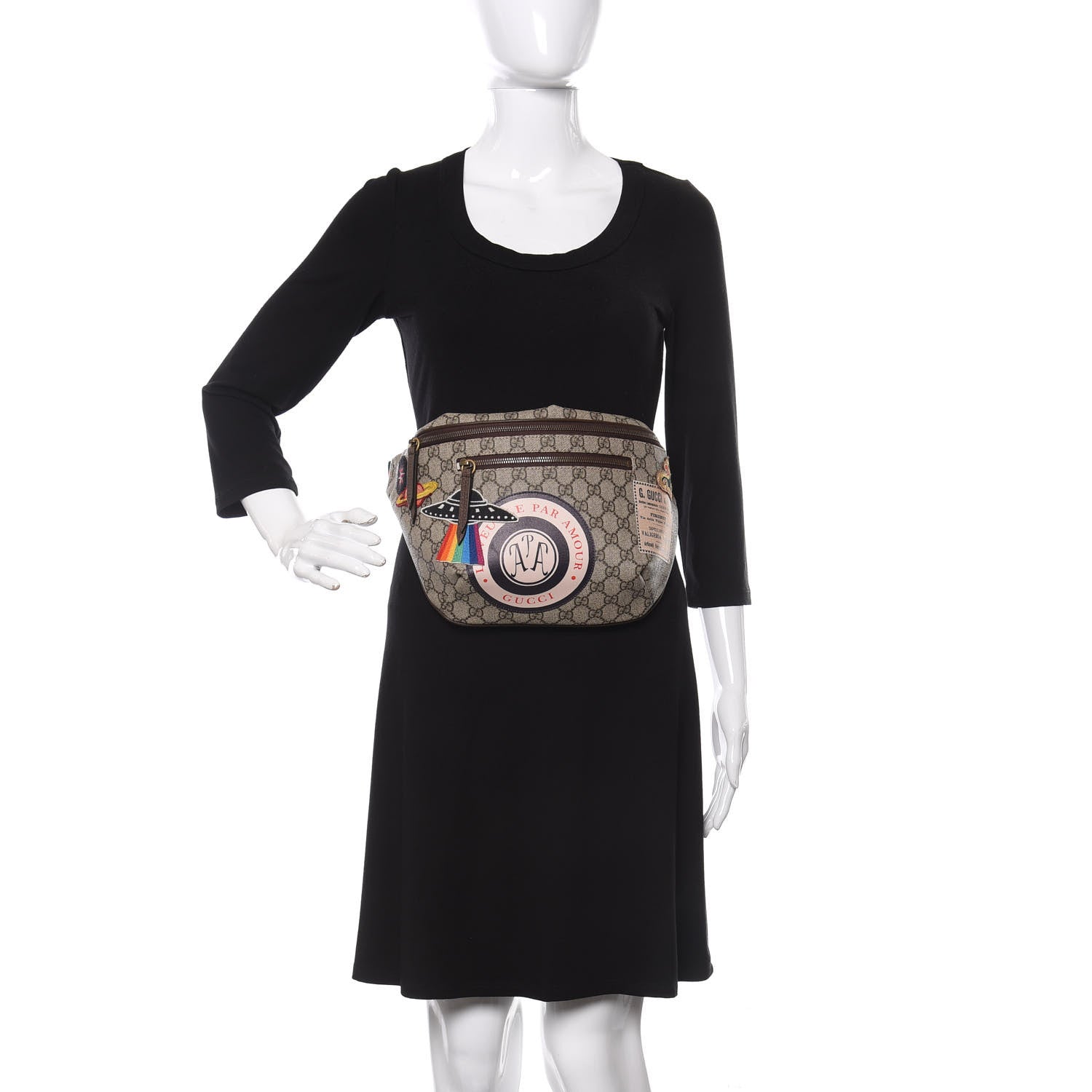 Gucci GG Supreme Monogram Courrier Belt Bag Beige New Acero 2 of 10