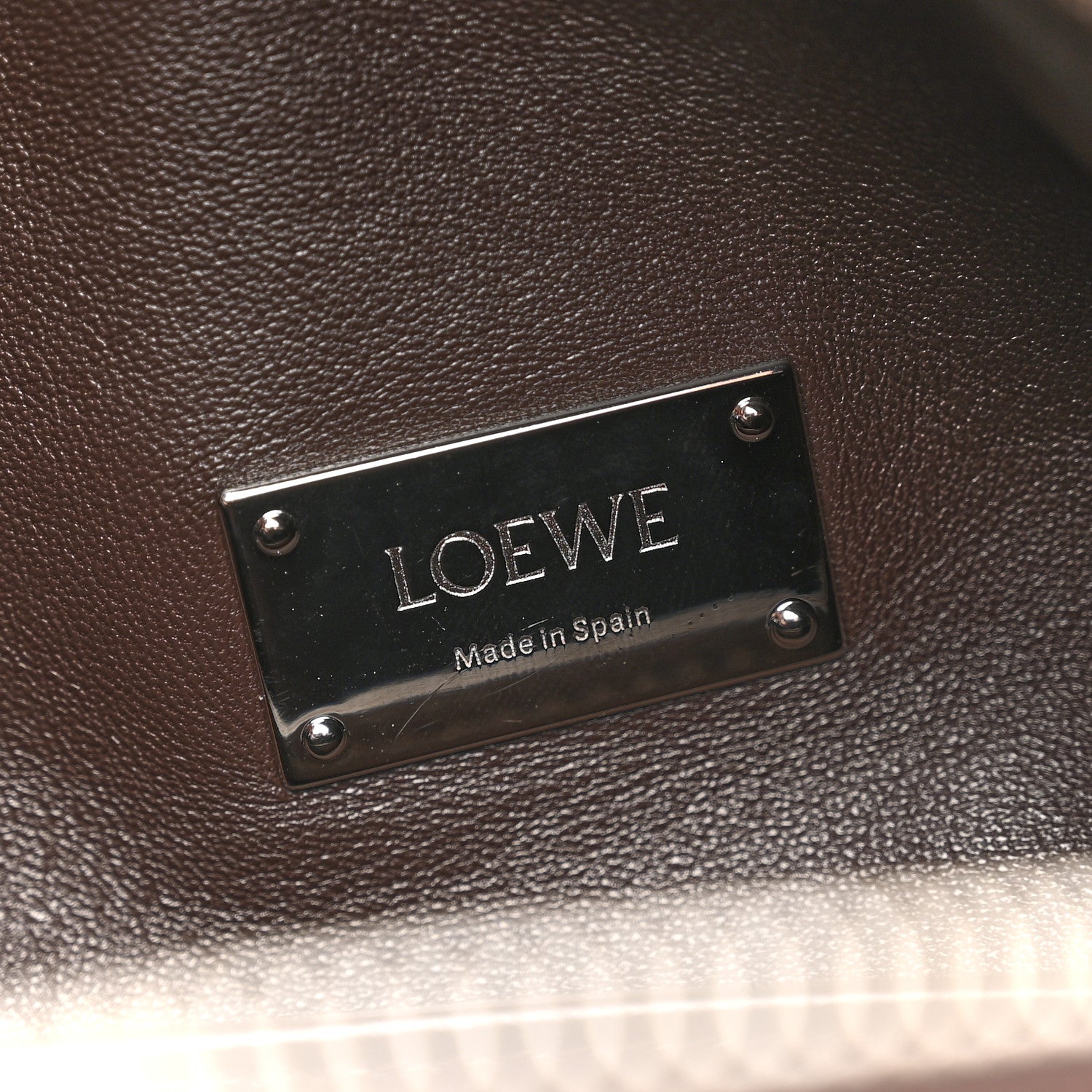 Loewe Nappa Lambskin Large Featherlight Puzzle Bag Dark Chestnut