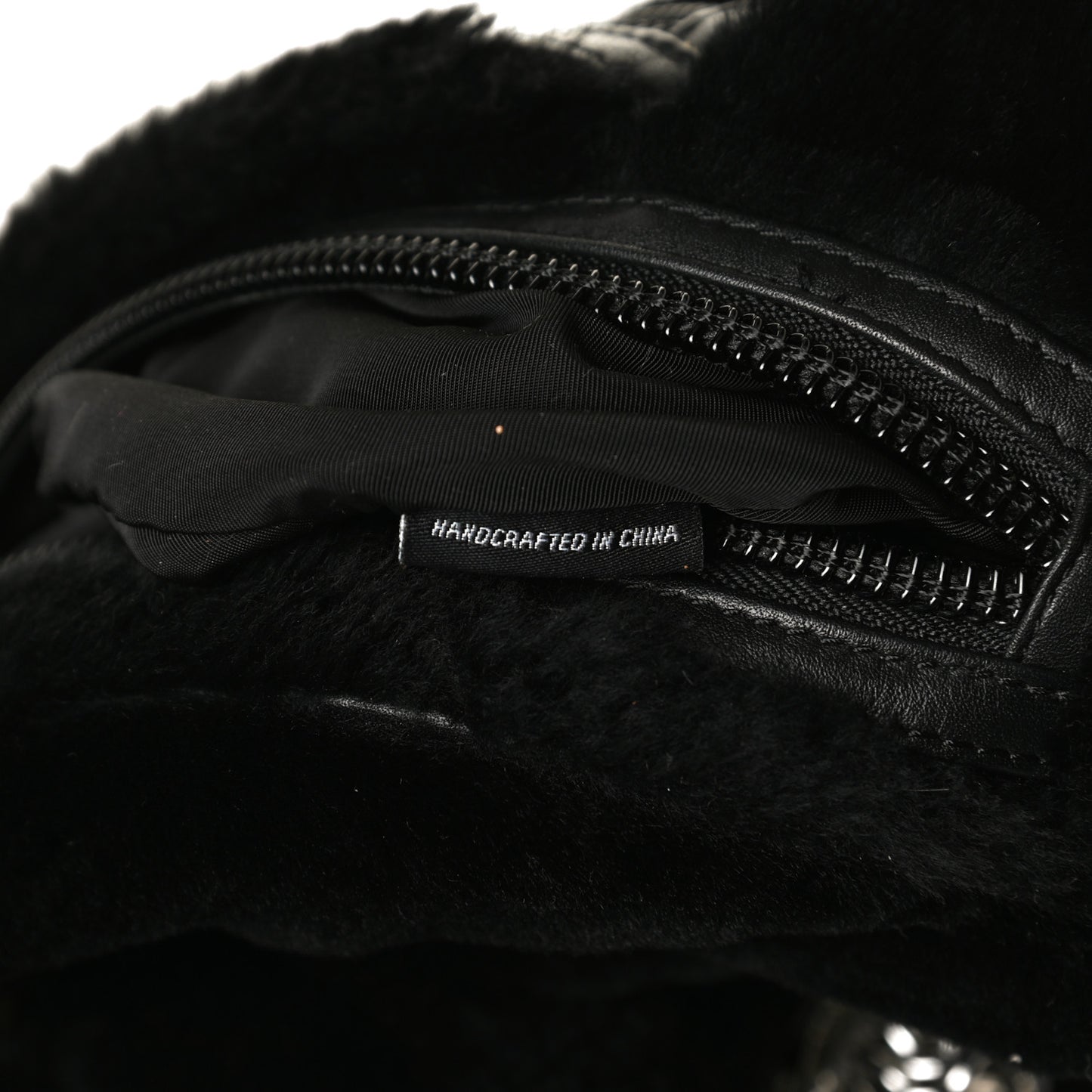 Mink Fur Attica Belt Bag Black