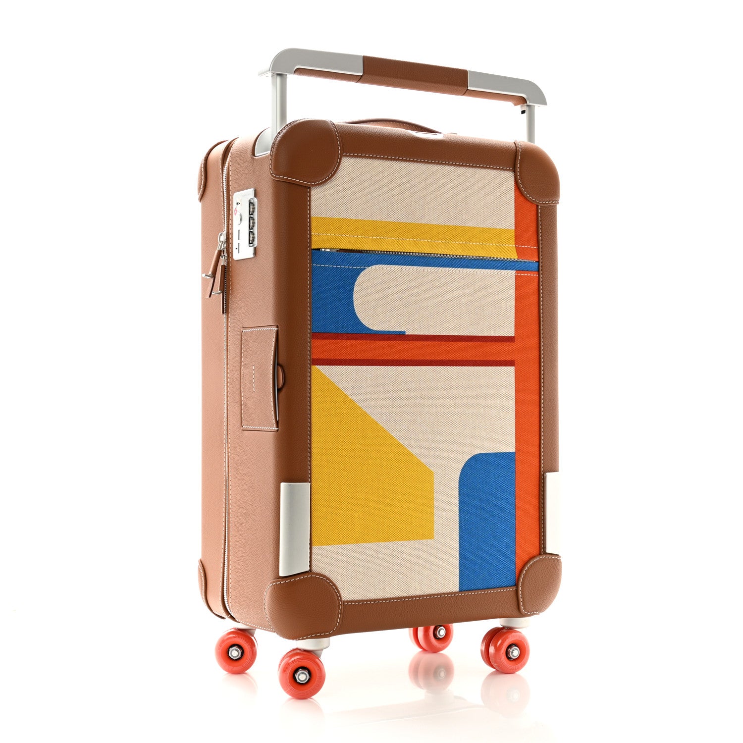 Hermes Canvas Taurillon Regate RMS Rolling Trolley Luggage Multicolor 2 of 9