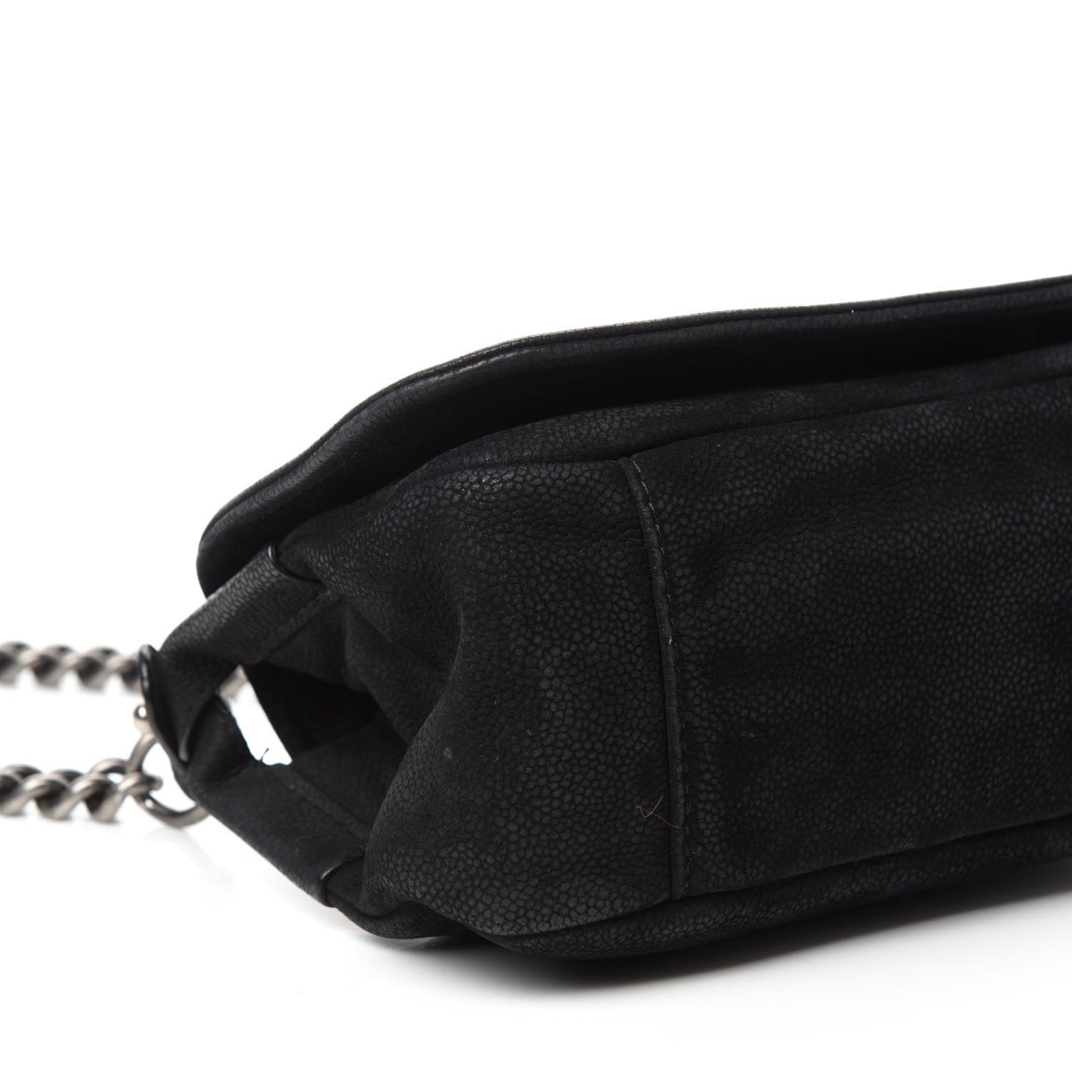 Chanel Bullskin Suede Small Highlander Messenger Flap Black 6 of 11