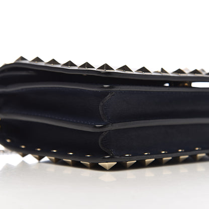 Valentino Garavani Calfskin Rockstud Wallet on Chain Marine 9 of 11