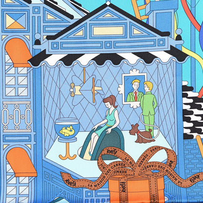 Hermes Silk La Maizeon Des Carres Scarf 90 5 of 9