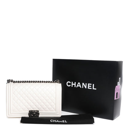 Chanel Lambskin Quilted New Medium Boy Flap White 8 of 8