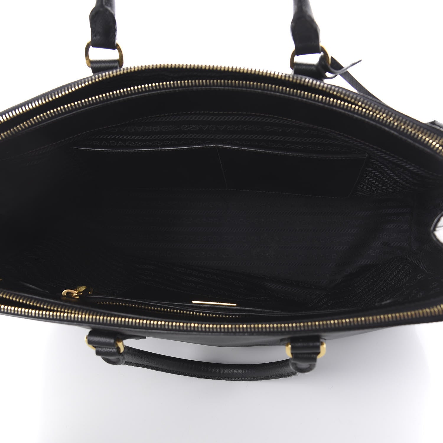 Prada Saffiano Large Galleria Double Zip Tote Black 4 of 8