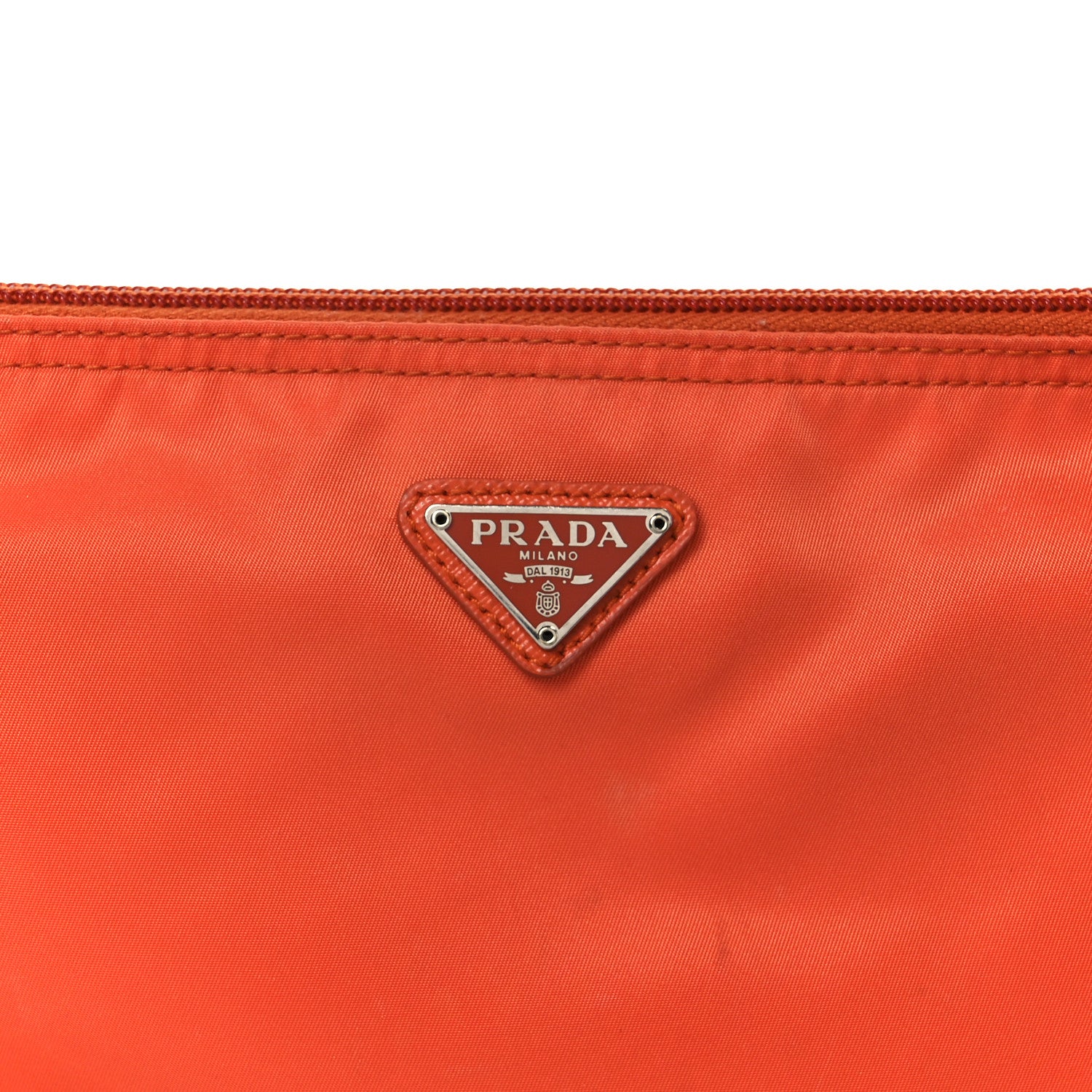 Prada Nylon Vela Cosmetic Pouch Orange 1795269 – FASHIONPHILE