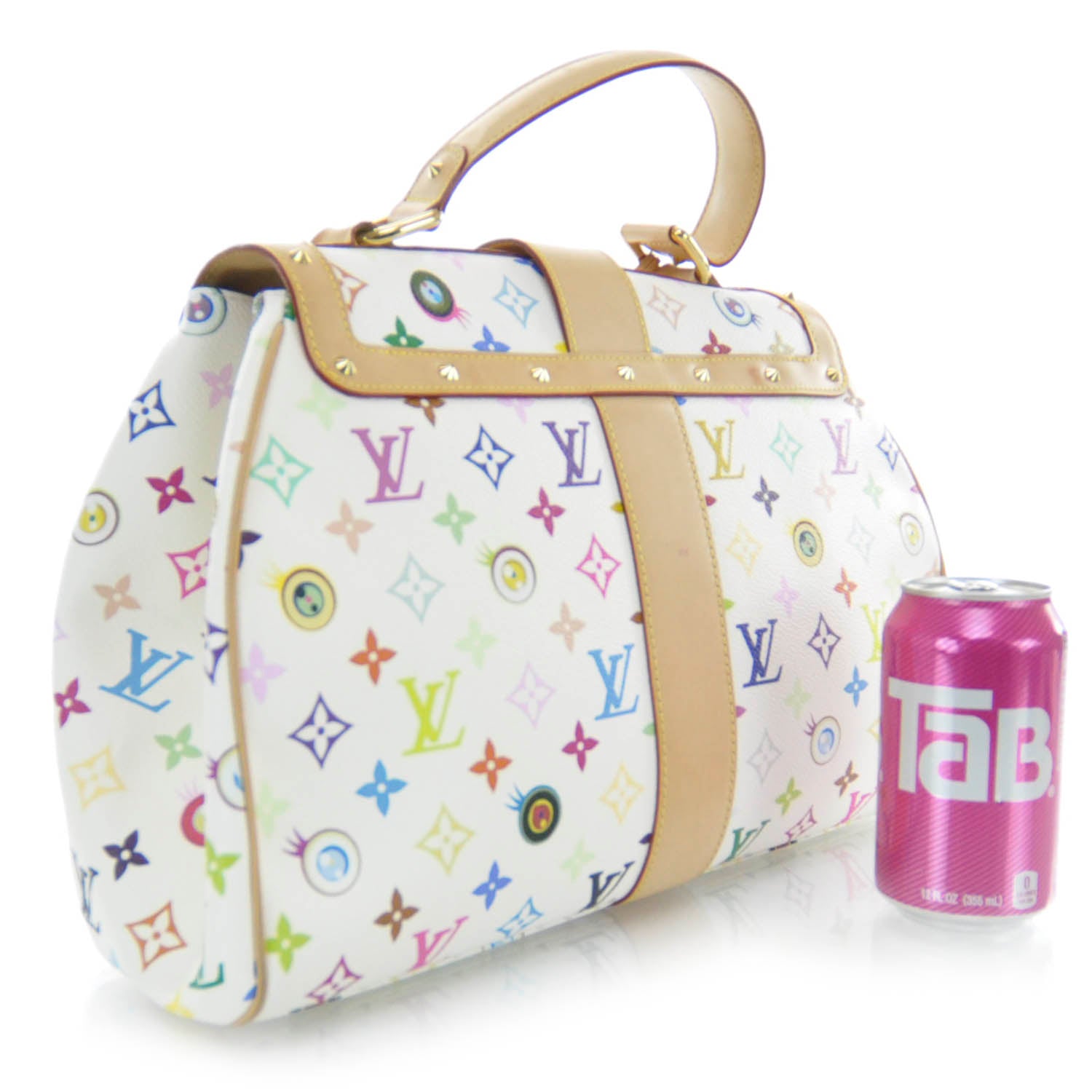 Louis Vuitton Monogram Multicolor Murakami Eye Love You Bag White 3 of 9