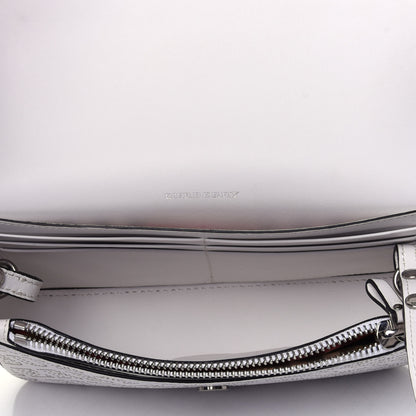 Burberry Calfskin Perforated Hampshire Crossbody Chalk White 4 of 10