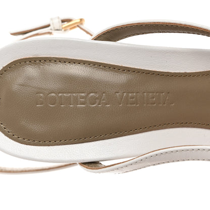 Bottega Veneta Lambskin Stretch Multi Strap 90mm Sandals 36 Optic White 6 of 7