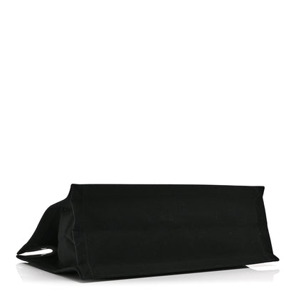 Saint Laurent Linen Calfskin Rive Gauche Tote Black 4 of 10
