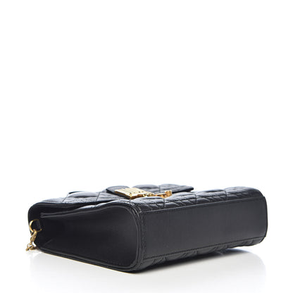 Christian Dior Lambskin Cannage Dioraddict Wallet on Chain Bag Black 2 of 9