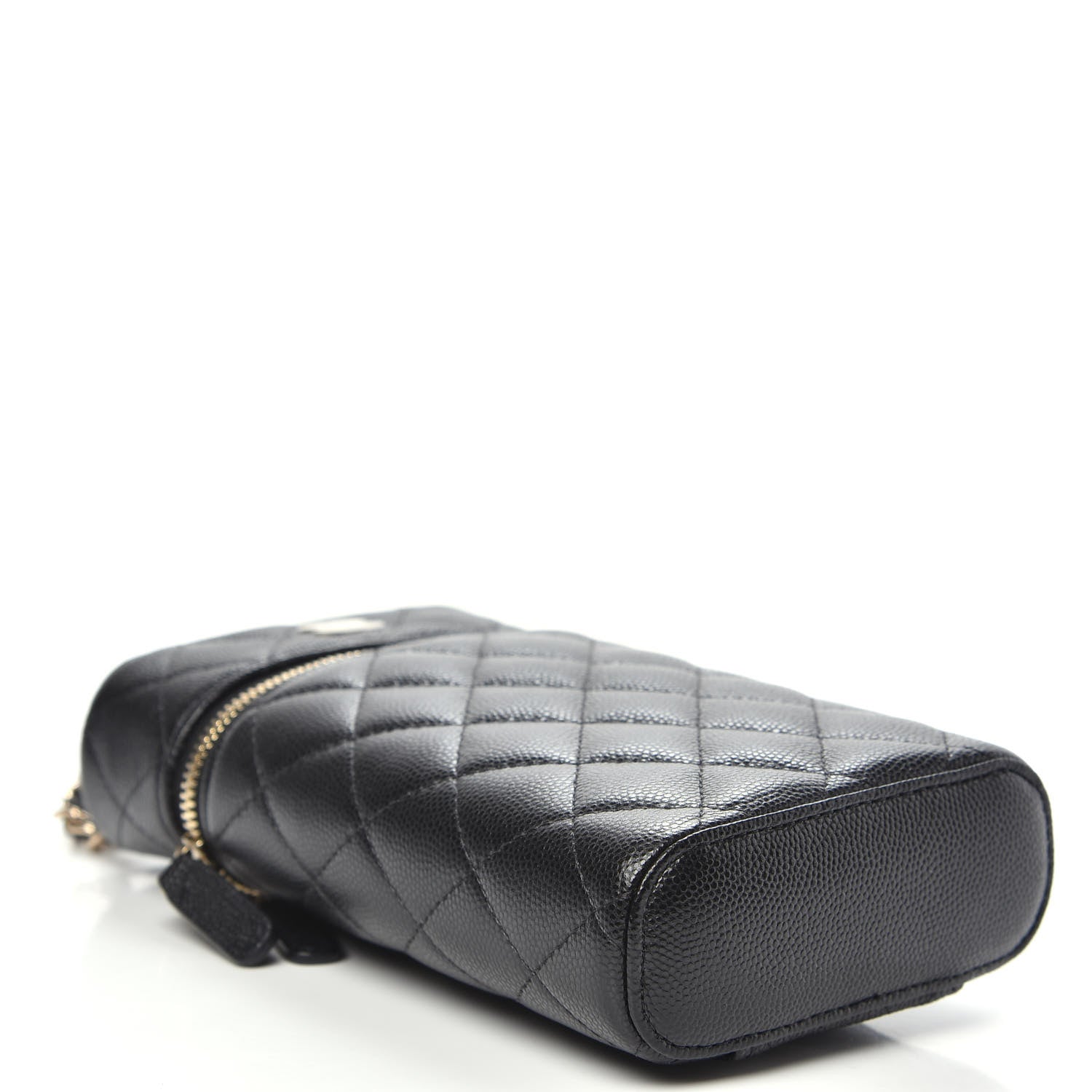 Chanel Caviar Quilted Phone Holder With Chain Black 4 of 10