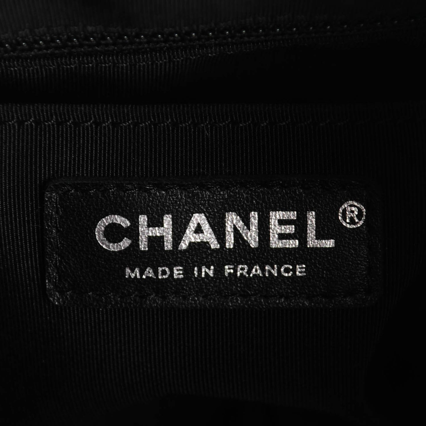 Lambskin Quilted Small CC Chain Drawstring Tote Black