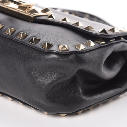 Valentino Garavani Vitello Mini Rockstud Flap Saddle Crossbody Bag Black 9 of 9