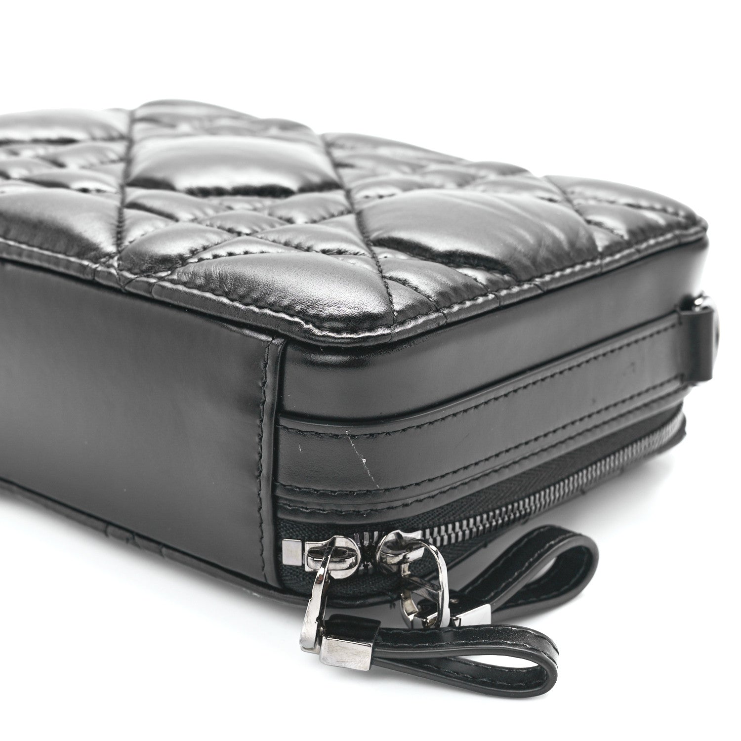 Christian Dior Calfskin Macrocannage Caro Box Bag Black 10 of 11
