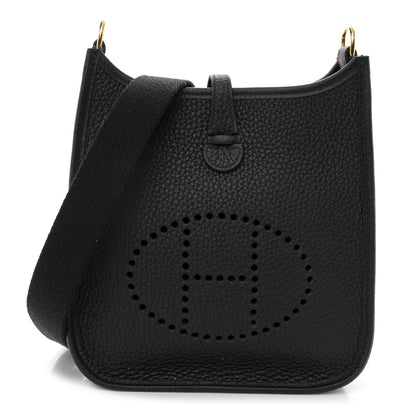 Hermes Taurillon Clemence Evelyne TPM Black 1 of 10