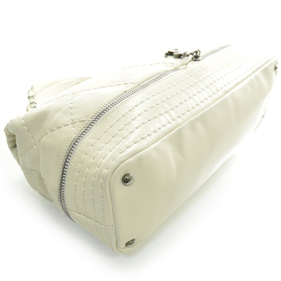Chanel Calfskin Stitched Large Expandable Flap Bag White 5 of 13