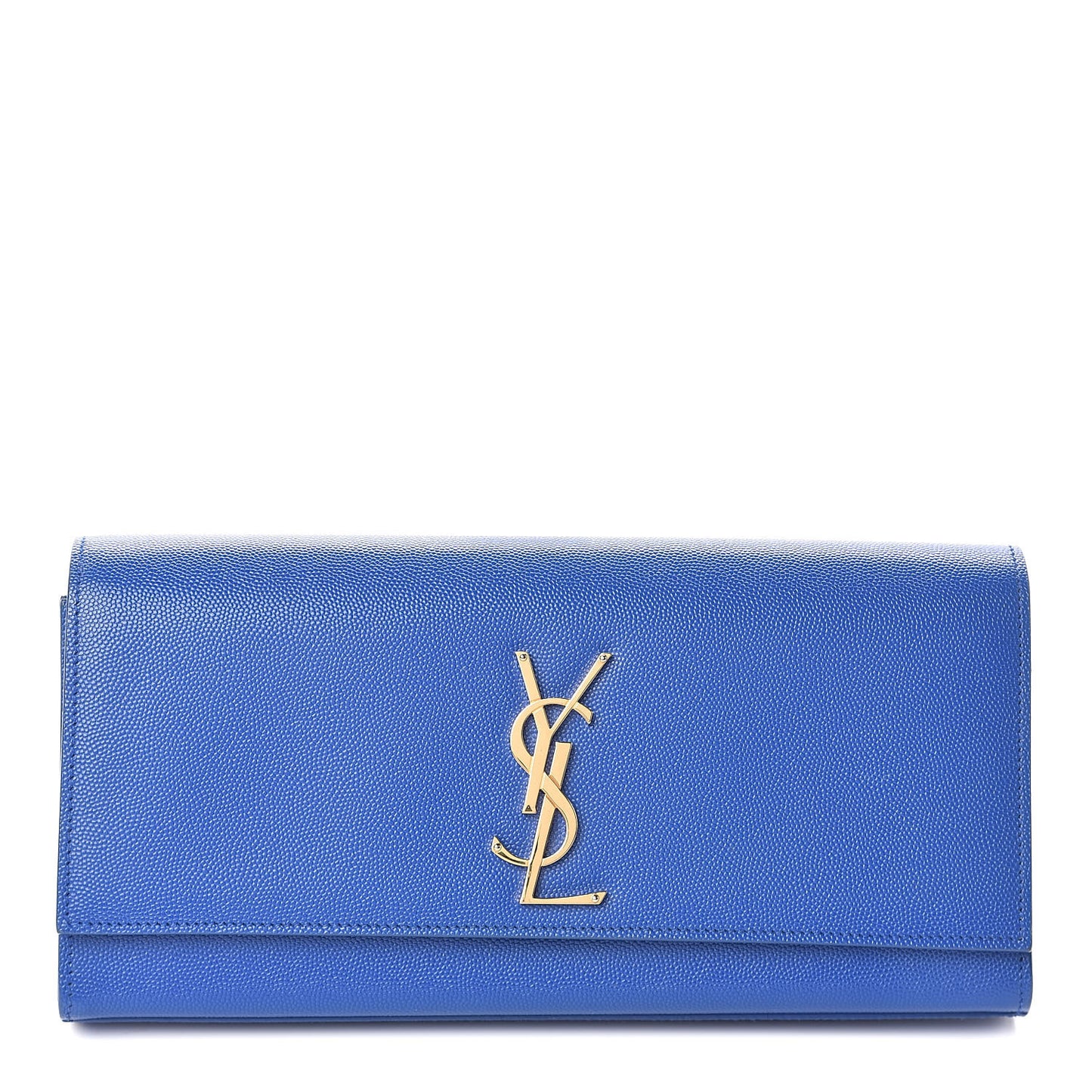 Grain De Poudre Classic Monogram Cassandre Clutch Blue Majorelle