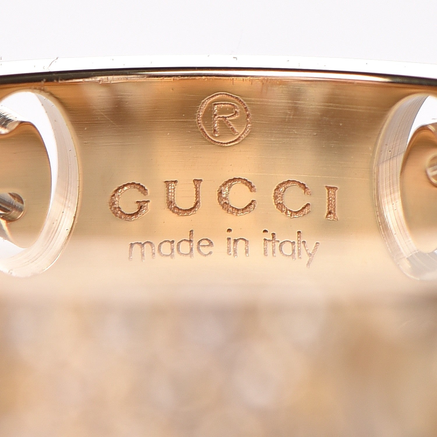 Gucci 18K Yellow Gold Diamond Icon Stardust Thin Band Ring 53.1 6.5 3 of 5