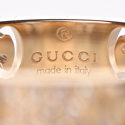 Gucci 18K Yellow Gold Diamond Icon Stardust Thin Band Ring 53.1 6.5 3 of 5