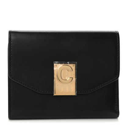 Celine Shiny Smooth Calfskin Small C Wallet Black 1 of 7