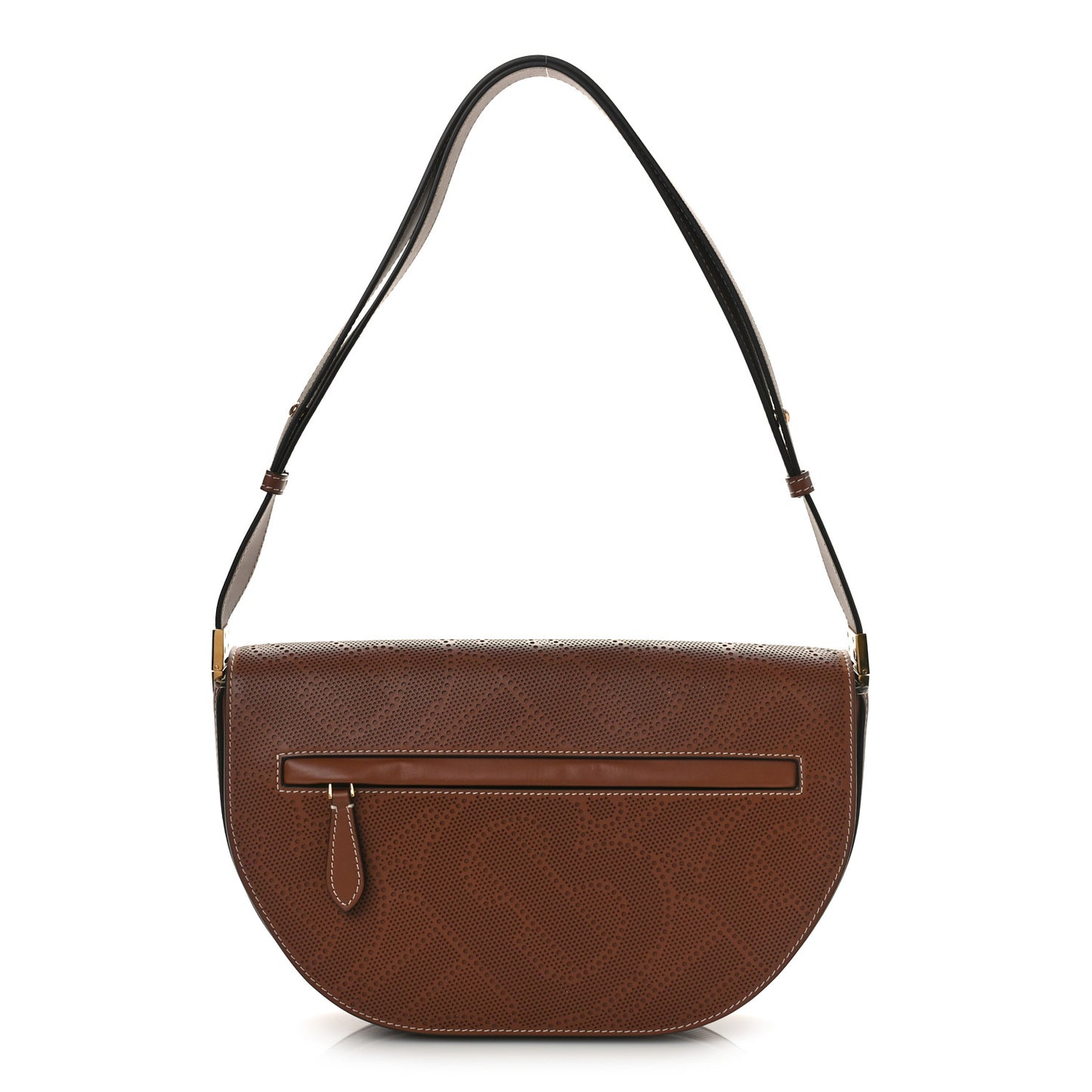 Calfskin Perforated Medium TB Olympia Shoulder Bag Tan