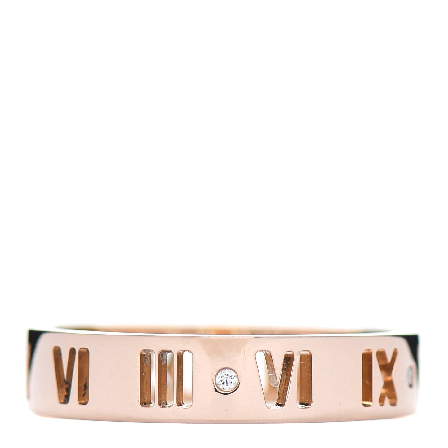 18K Rose Gold Diamond Atlas Pierced Ring 62 10