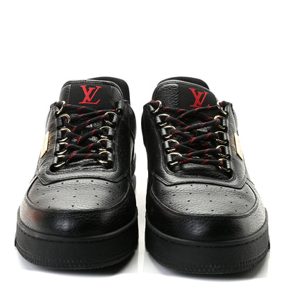 Louis Vuitton Calfskin Mens LV Trainer Sneakers 9 Black 2 of 8