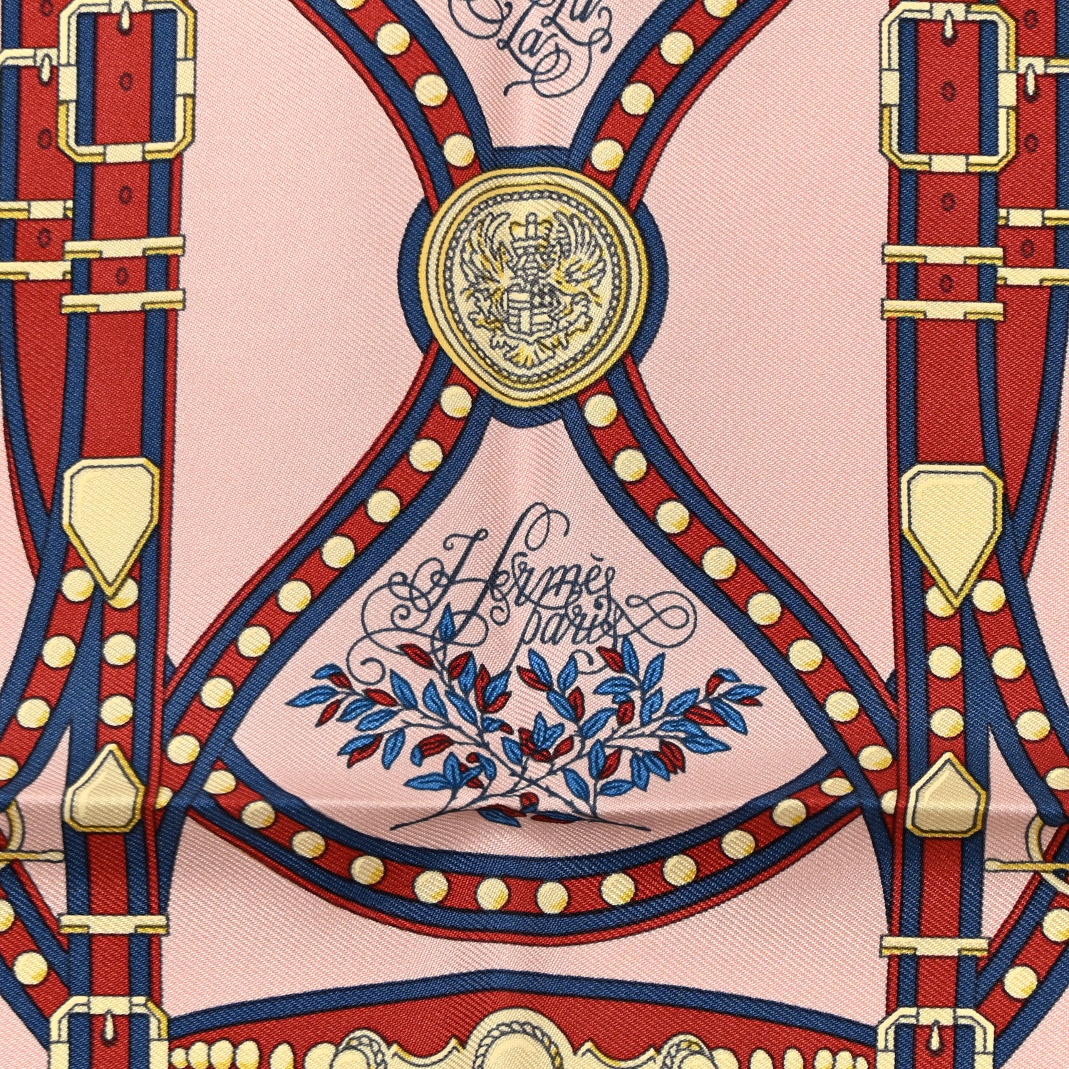 Hermes Silk Carre Grand Tralala Scarf 45 Rouge Rose Poudre Vert 2 of 5