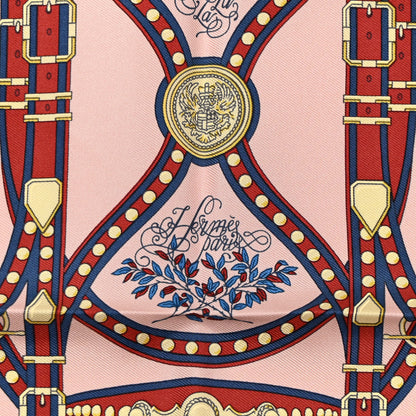 Hermes Silk Carre Grand Tralala Scarf 45 Rouge Rose Poudre Vert 2 of 5