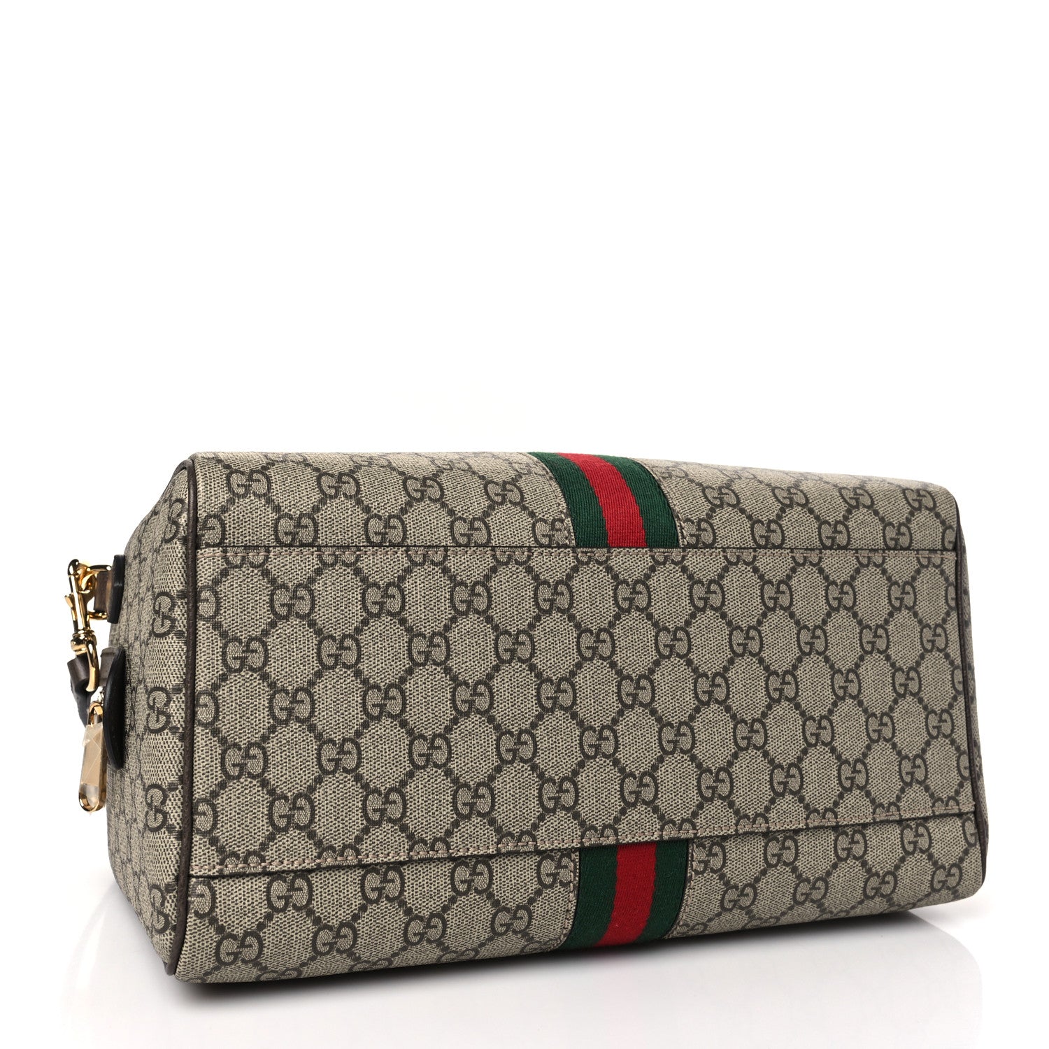 Gucci GG Supreme Monogram Web Medium Ophidia Top Handle Bag Beige Ebony 4 of 10