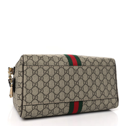 Gucci GG Supreme Monogram Web Medium Ophidia Top Handle Bag Beige Ebony 4 of 10